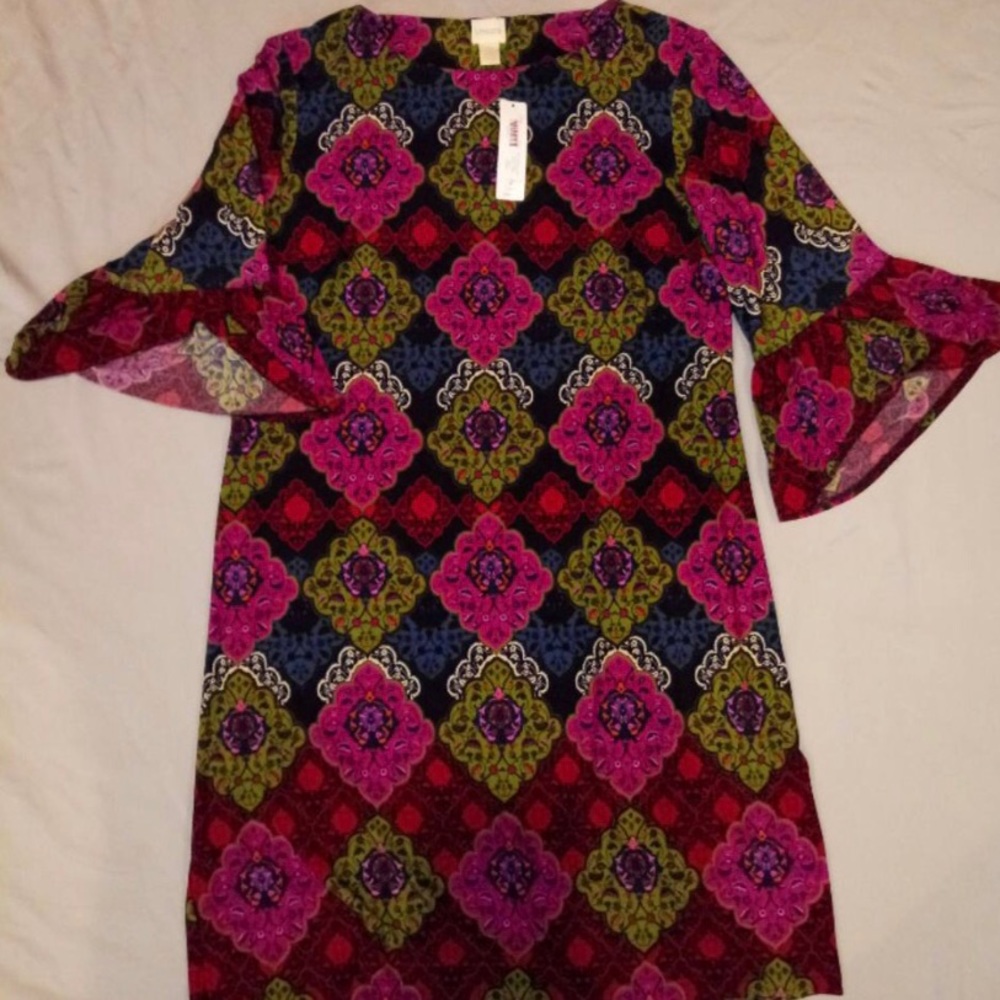 Bell-sleeve Dress